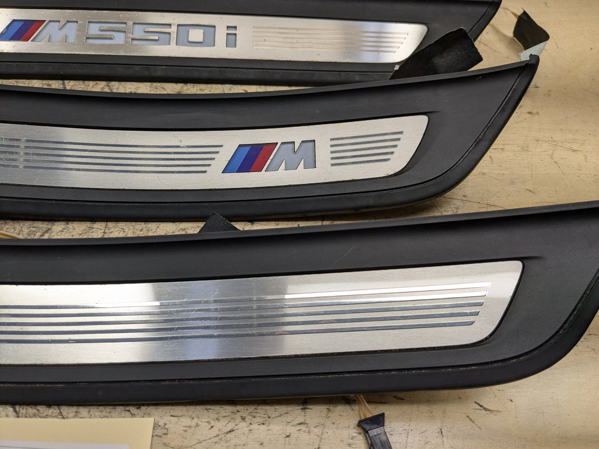 2018-2023 BMW M550i G30 Scuff Plate Door Sill SET 8072378 OEM