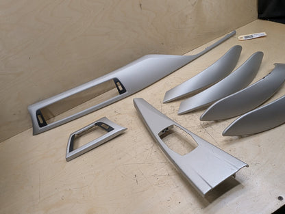 *NOTE 2012-18 BMW F30 Front Rear Left Right Dash Interior Trims SET Satin Silver