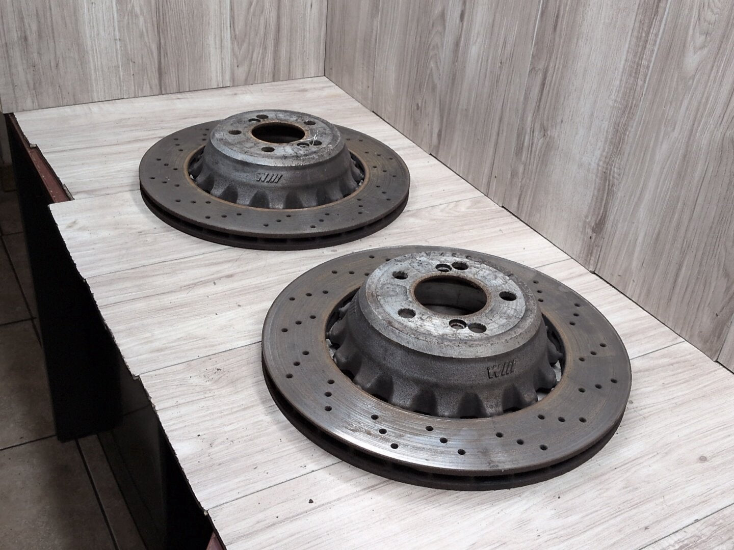 2015 - 2019 BMW X6 F86 Rear Left Right Brake Disc Rotors SET 2284903 S63B44T2