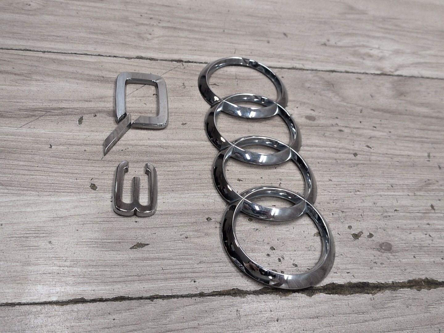 15-19 OEM Audi Q3 Emblem Badge Symbol Logo Chrome SET