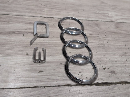 15-19 OEM Audi Q3 Emblem Badge Symbol Logo Chrome SET