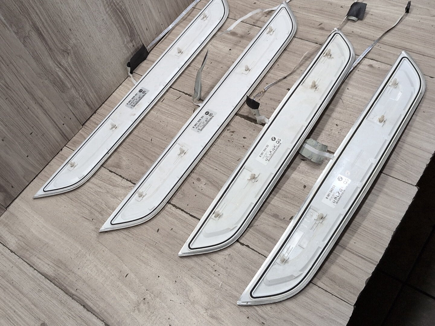 2016-2022 BMW 750i G12 Front Rear Left Right Scuff Plate Door Sill SET 8061043 OEM