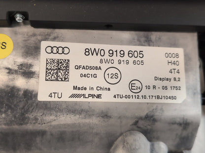 2018-2023 Audi S4 B9 Monitor Display Screen 8W0919605