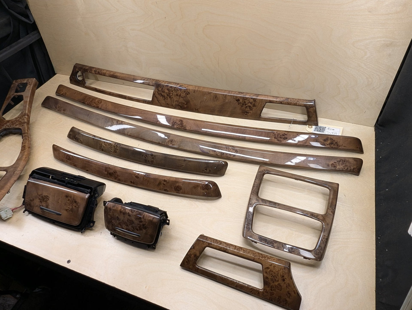07-13 OEM BMW E99 335 Wood Burr Walnut Interior Trim Dash Panels Console SET