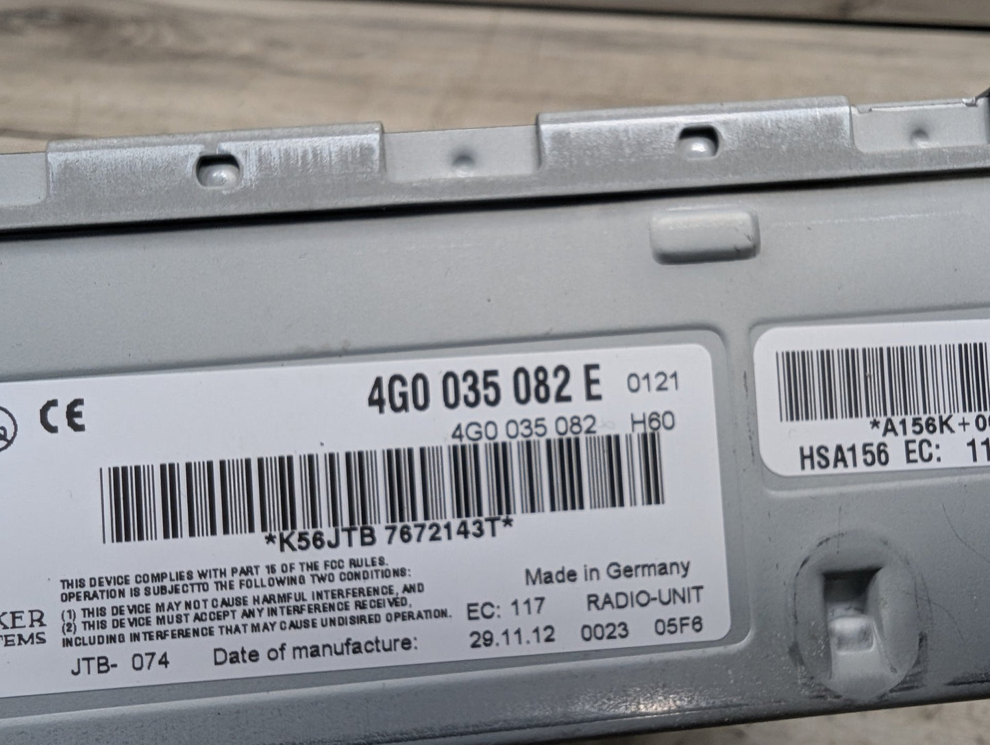 2008 - 2017 Audi S5 8T Car Stereo Radio Reciever Headunit Head Unit 4G0035082E