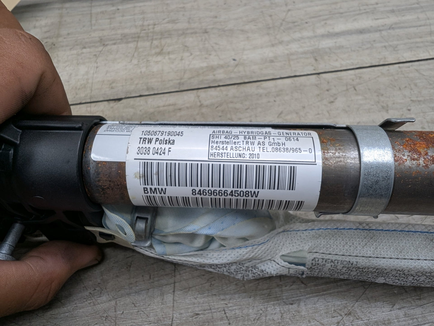 OEM BMW E90 M3 328 335 Sedan Left Driver Top Roof Air Bag Head Airbag Curtain