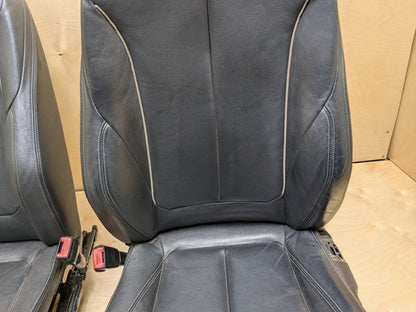 12-20 OEM BMW F30 F36 Front Left Driver Right Passenger Seat Assemblys SET Black