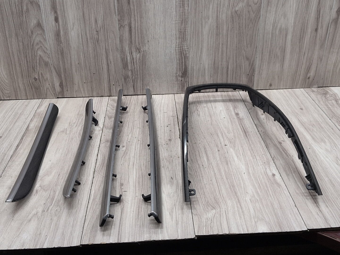 08-17 OEM Audi S5 Center Console Shift Interior Door Trim Panel Carbon Fiber SET