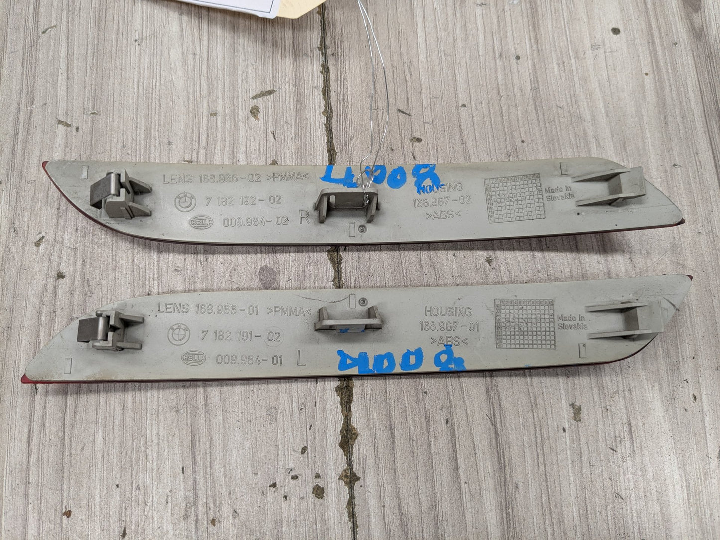 OEM BMW F01 F02 Rear Left Right Bumper Reflector Marker PAIR