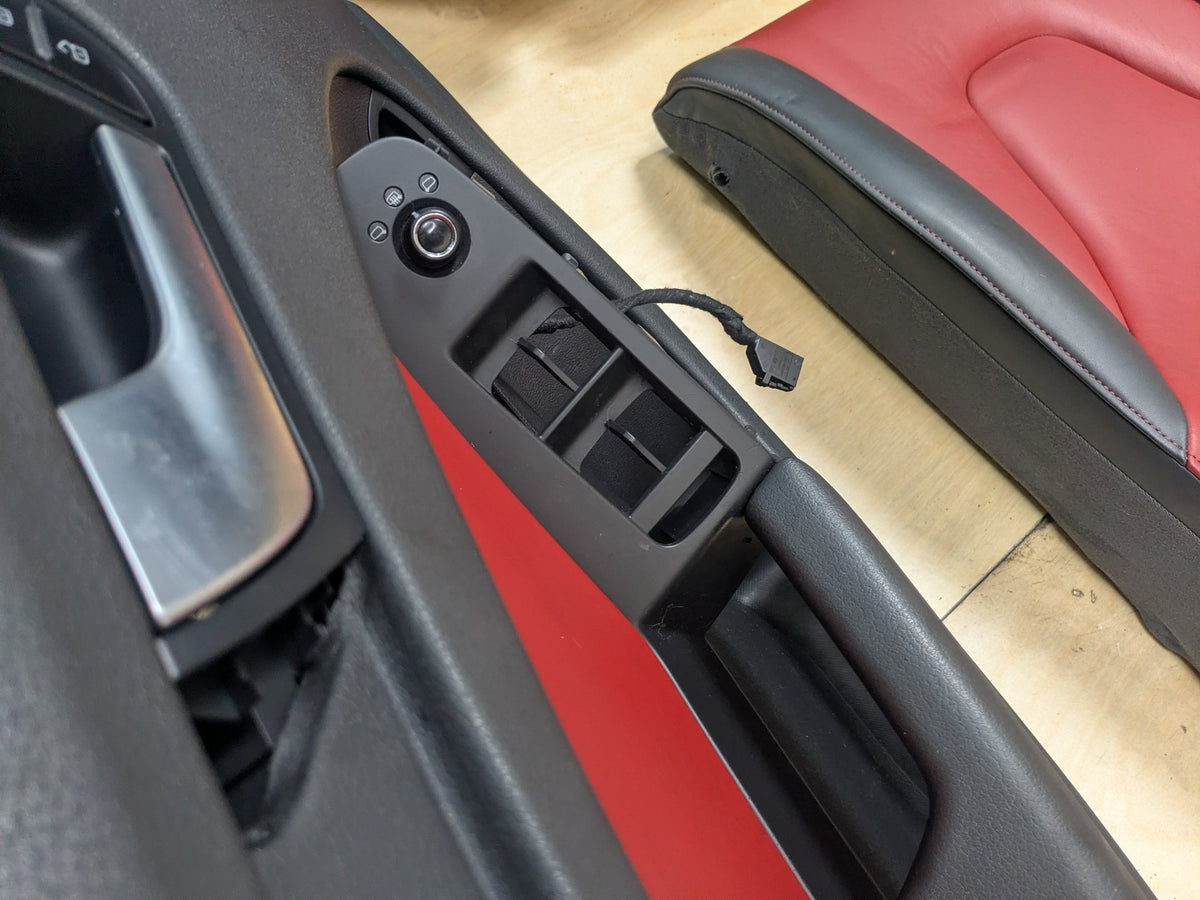 09-16 OEM Audi B8 A4 S4 Front Rear Left Right Interior Seat Door Panel BLACK RED