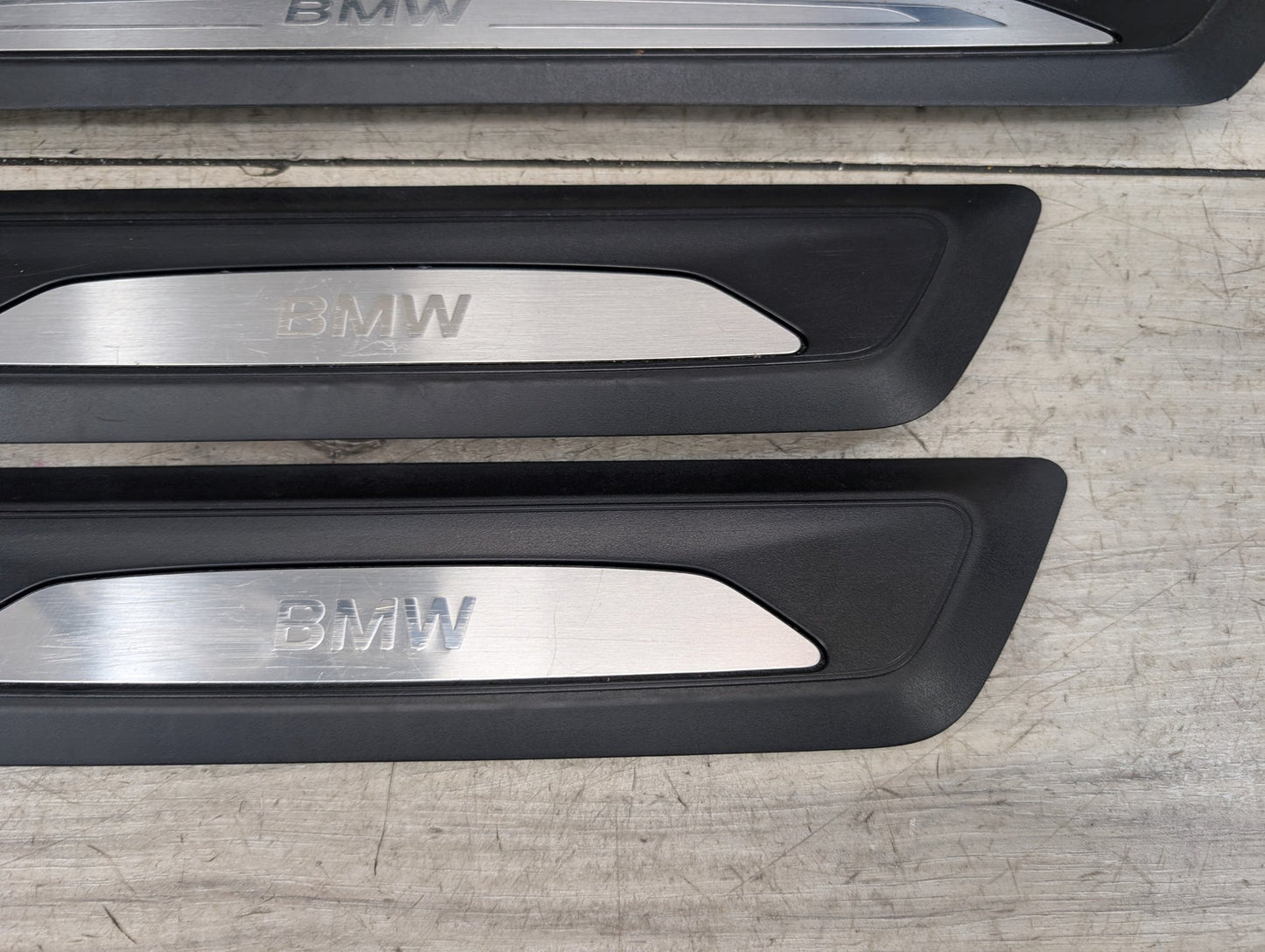 2014 - 2019 BMW 340 F34 Front Rear Left Right Scuff Plate Door Sill SET 7410460 B58B30M0