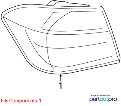 12-15 OEM BMW F30 F80 328 335 M3 Rear Right Passenger Side Outer Tail Light Lamp