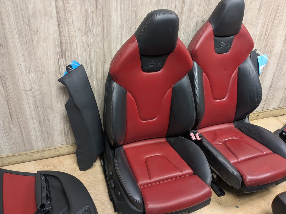 09-16 OEM Audi B8 A4 S4 Front Rear Left Right Interior Seat Door Panel BLACK RED