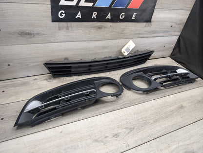 2011 - 2016 BMW 528i F10 Front Left Right Center Bumper Cover Grilles SET 7331724 N20B20O0