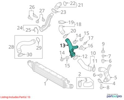 2015-2018 Audi Q3 8U Turbo Charger Air Intercooler 5N0145770G OEM