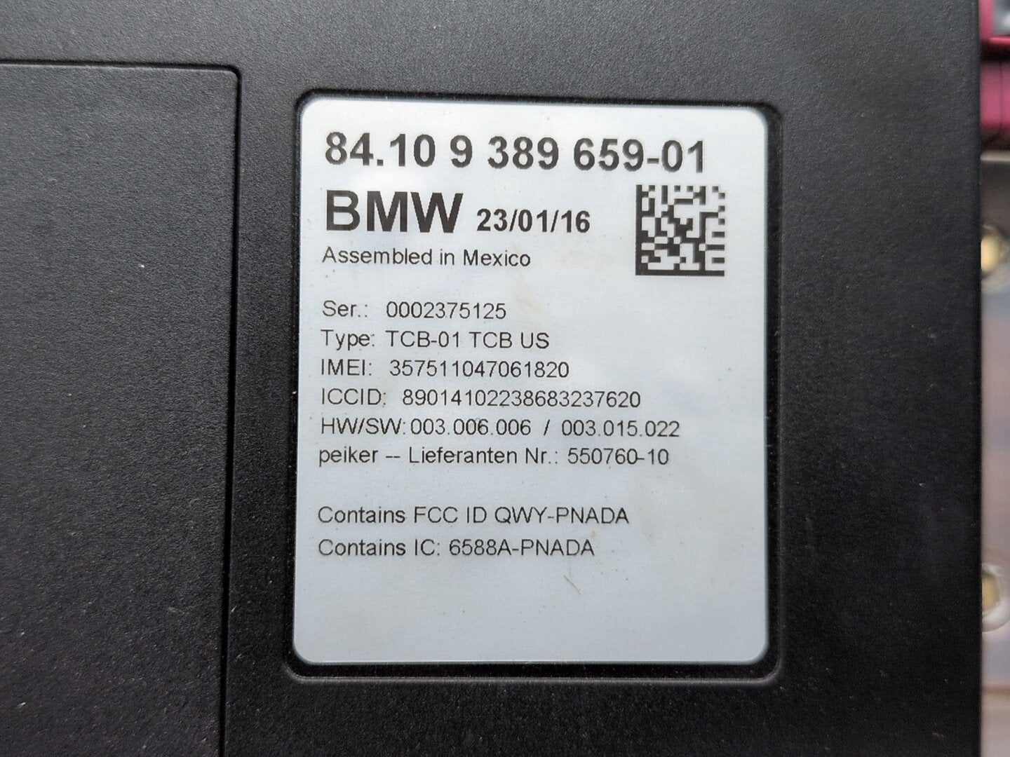 12-18 OEM BMW F32 F10 F13 i3 X3 X4 X5 F15 F16 F85 Telematics Control Unit Module