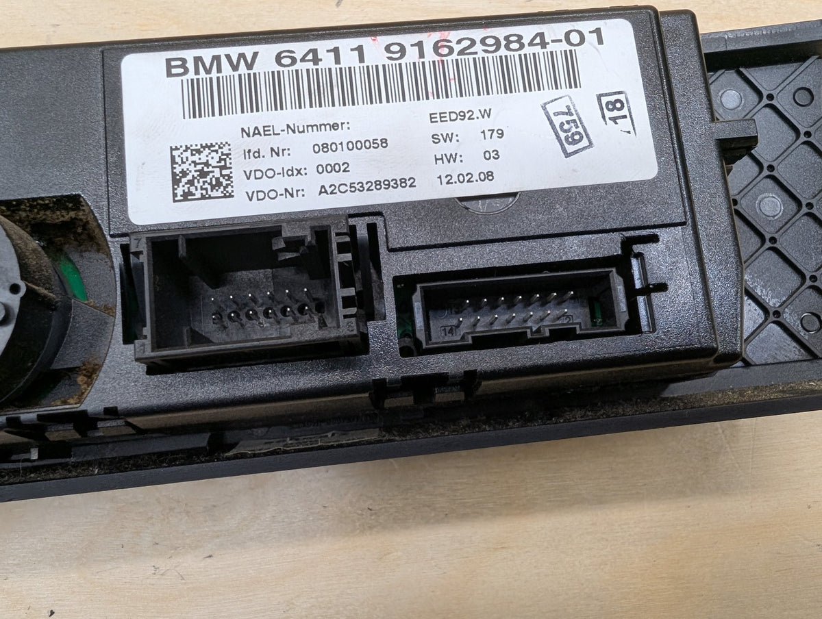 2007-2013 BMW 328i E93 Front AC Heater Climate Control Switch 9162984 OEM