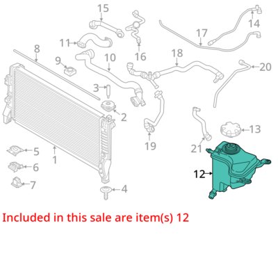 16-23 OEM BMW F39 F44 F48 X1 X2 Engine Radiator Coolant Reservoir Expansion Tank