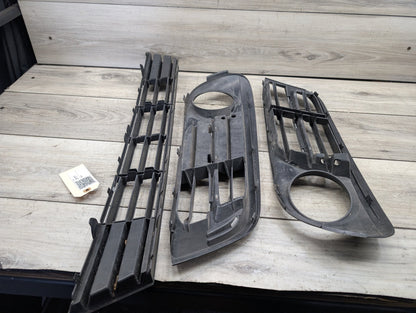 2011 - 2016 BMW 528i F10 Front Left Right Center Bumper Cover Grilles SET 7331724 N20B20O0
