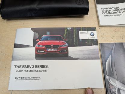 2014 BMW 328i F30- Owners Manual Books w/ Case SET