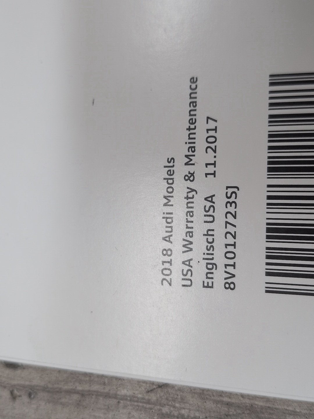 2015-2018 Audi Q3 8U - Owners Instruction Manual Book SET PN: 8U1012721NB