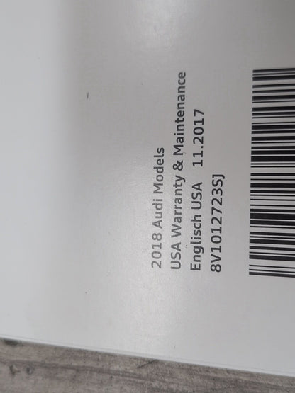 2015-2018 Audi Q3 8U - Owners Instruction Manual Book SET PN: 8U1012721NB