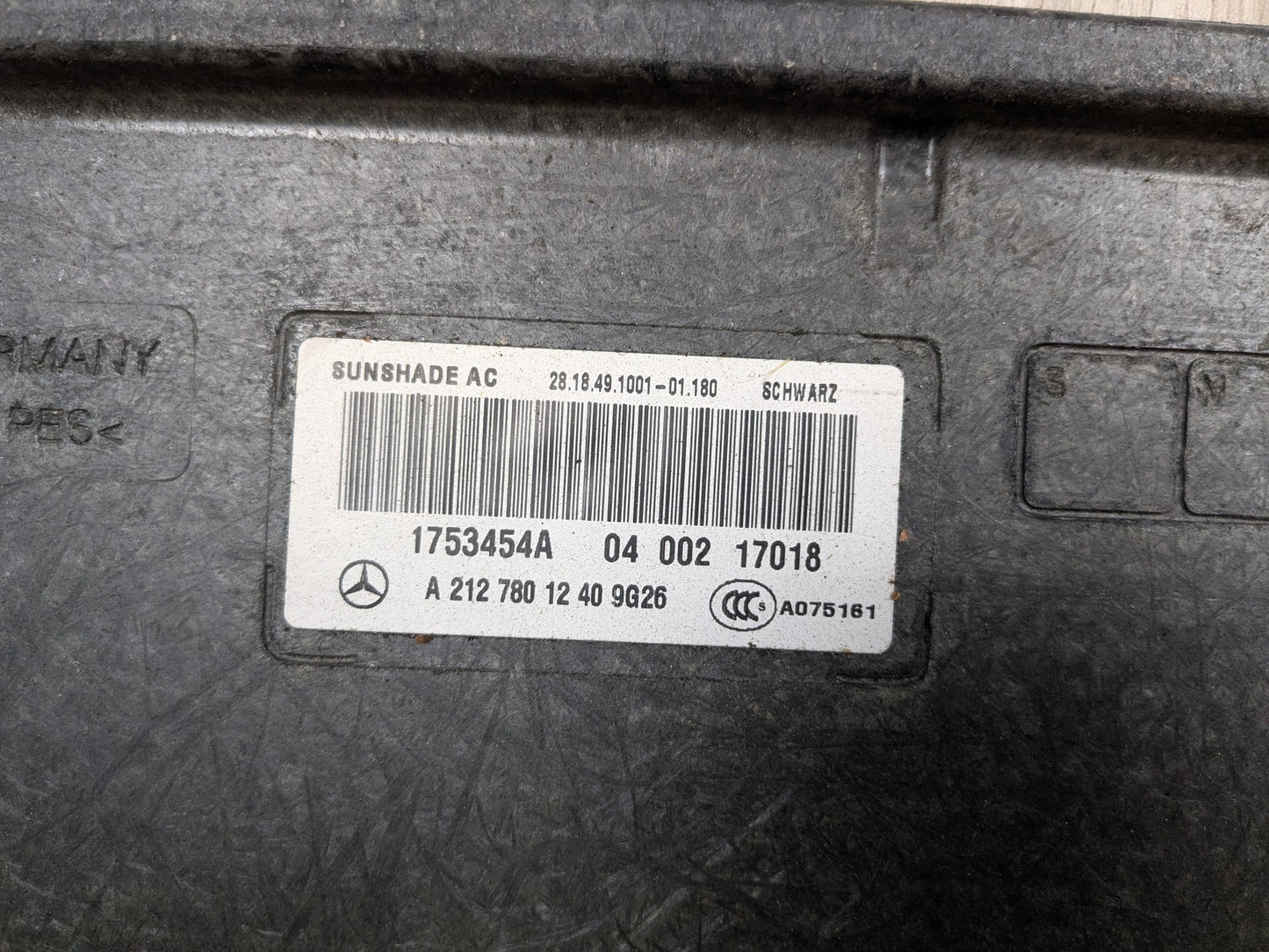 2009-2012 Mercedes-Benz E550 W212 Interio Headliner Sun roof Slide Trim