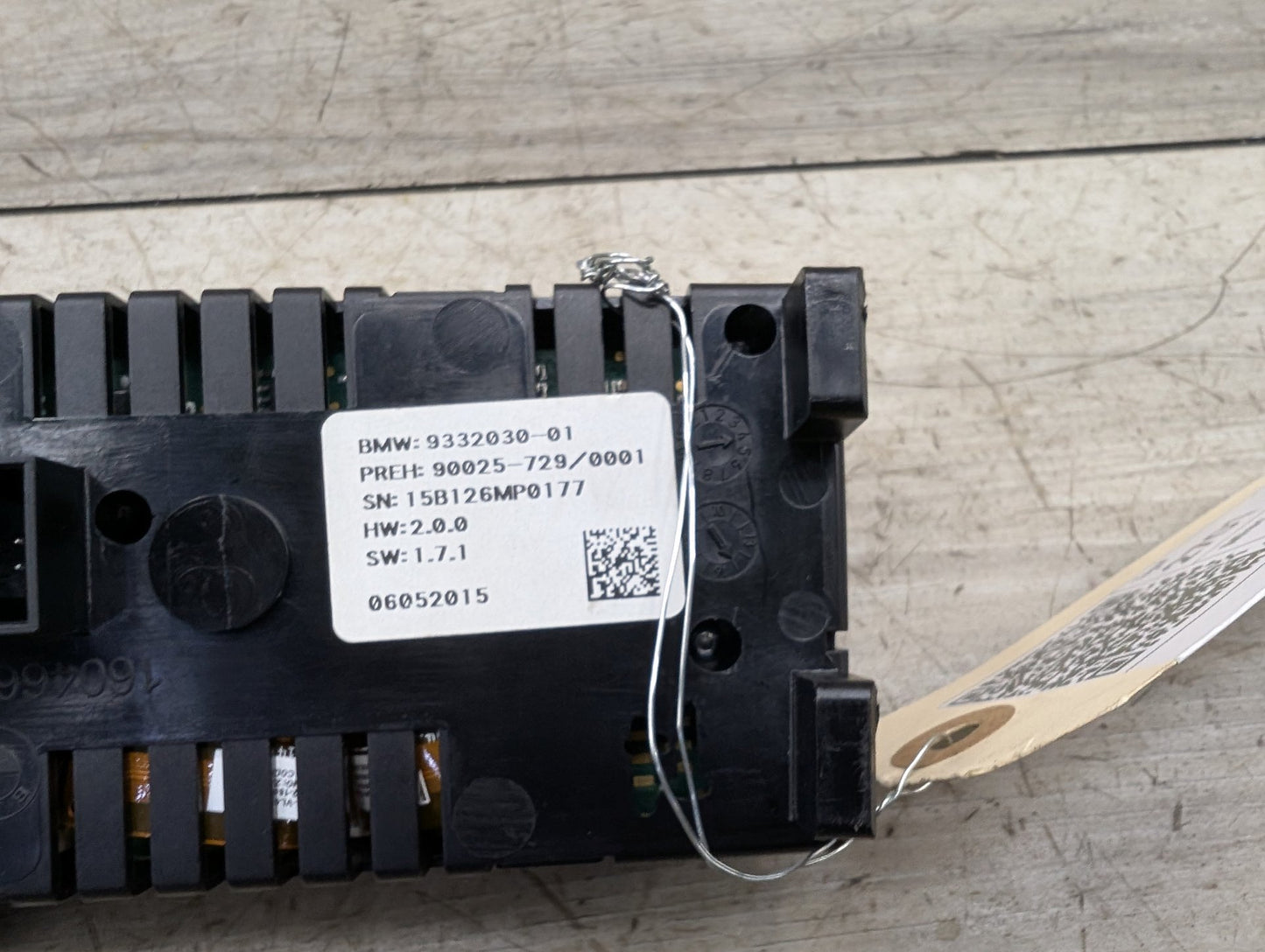 2014 - 2018 BMW X5 F15 Rear AC Heater Climate Control Switch 9332030 N63B44O1
