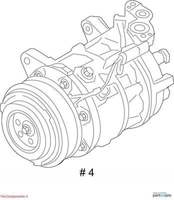 17-20 OEM BMW G30 F90 G12 X5 B58 Engine AC Compressor Clutch Pump W/ Pulley