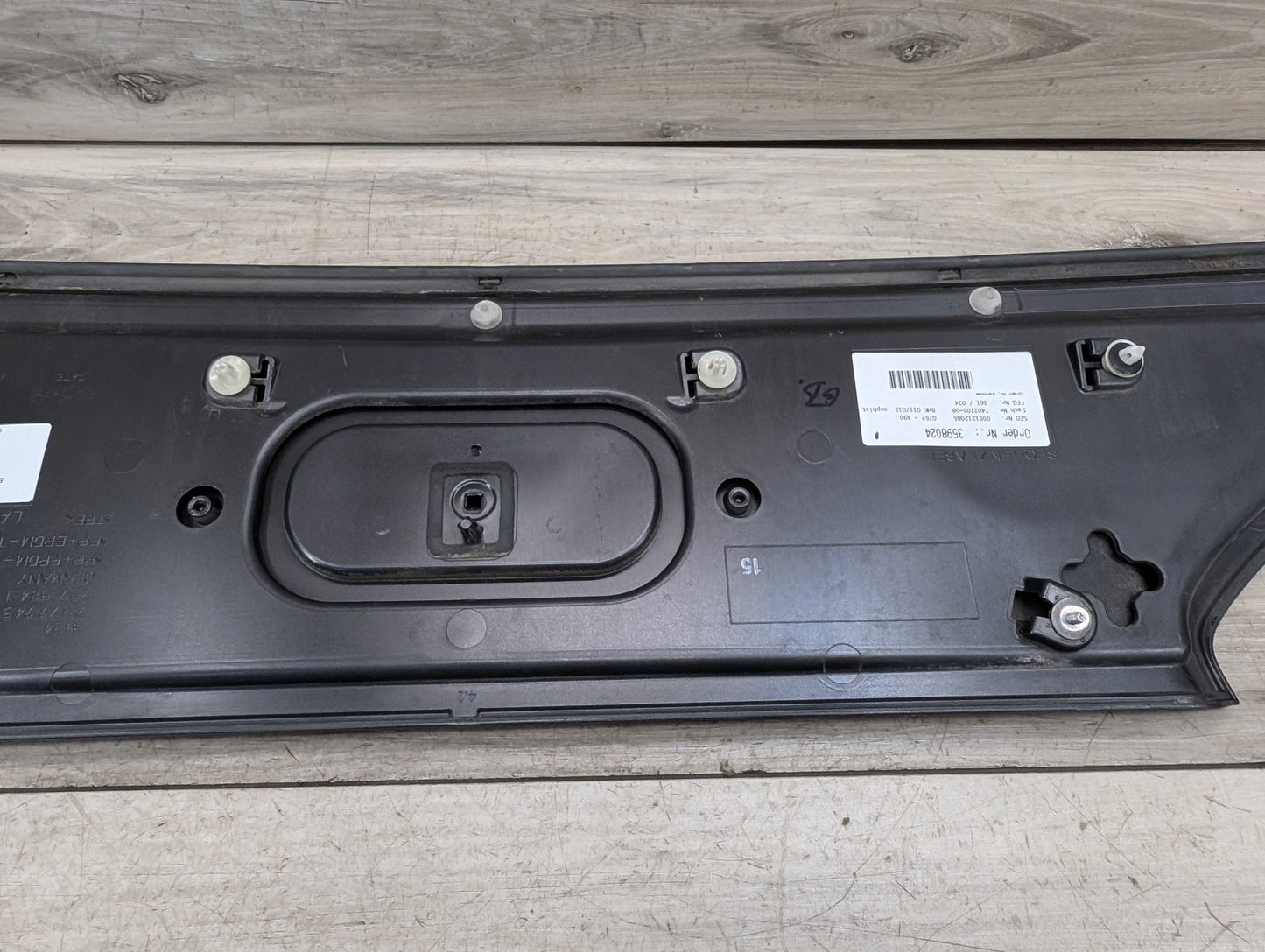 16-19 OEM BMW G12 740 750 Trunk Lid License Plate Lower Finish Panel