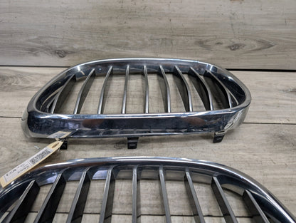 2016-2022 BMW 750Li G12 Front Left Right Upper Bumper Cover Kidney Grilles SET 7357012
