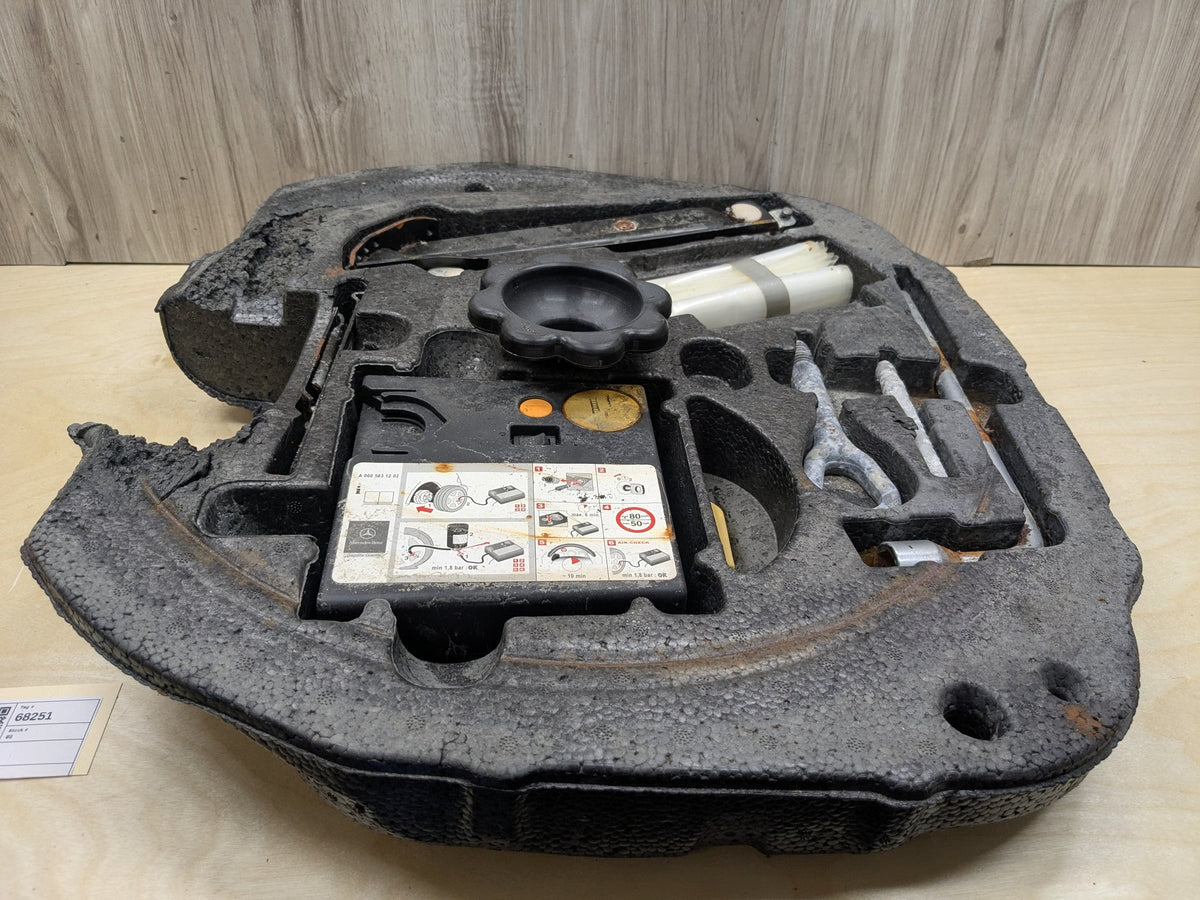 09-11 Mercedes-Benz SLK-Class R171 Emergency Spare Wheel Rim Tire Tool Kit SET