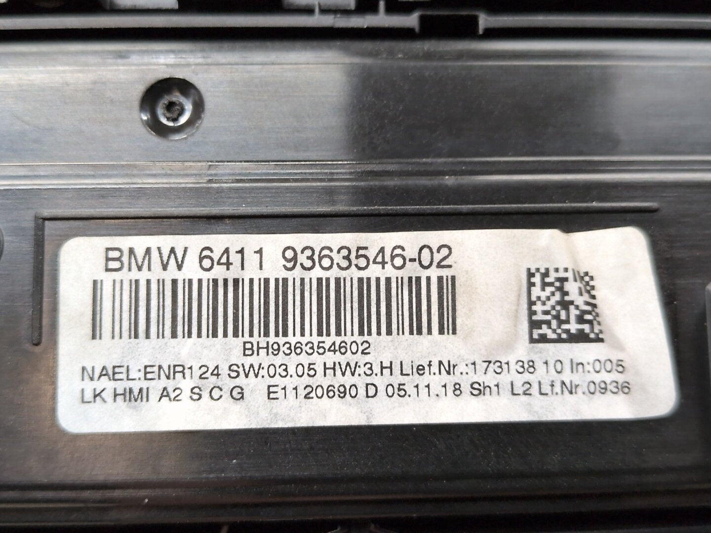 2014 - 2020 BMW 440i F36 Front AC Heater Climate Control Switch 6832881 B58B30M0