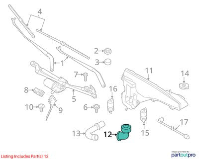 2015-2018 BMW X5 F85 Windshield Reservoir Tank Assembly 7292424 OEM