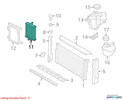 OEM BMW F22 F23 F30 F32 F33 F36 335 440 Engine Oil Auxiliary Secondary Radiator