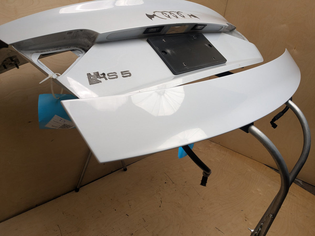 2013-2015 Audi RS5 8T Trunk Lid Shell Panel w/ Bracket & Spoiler Grey M1/Y7F