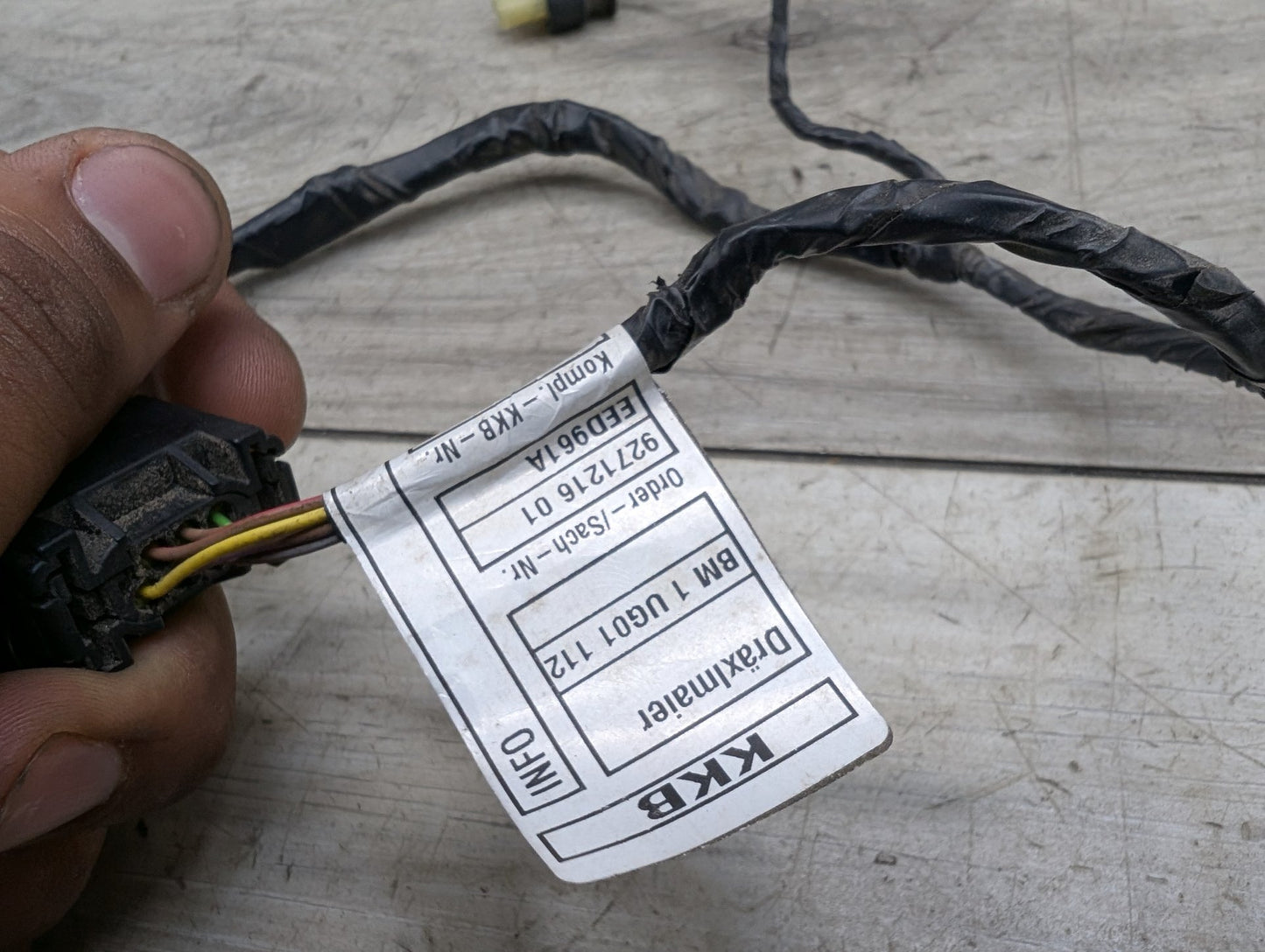 2011 - 2017 BMW X3 F25 Rear Bumper PDC Parking Sensor Wiring Wire Harness 9271216 N55B30M0