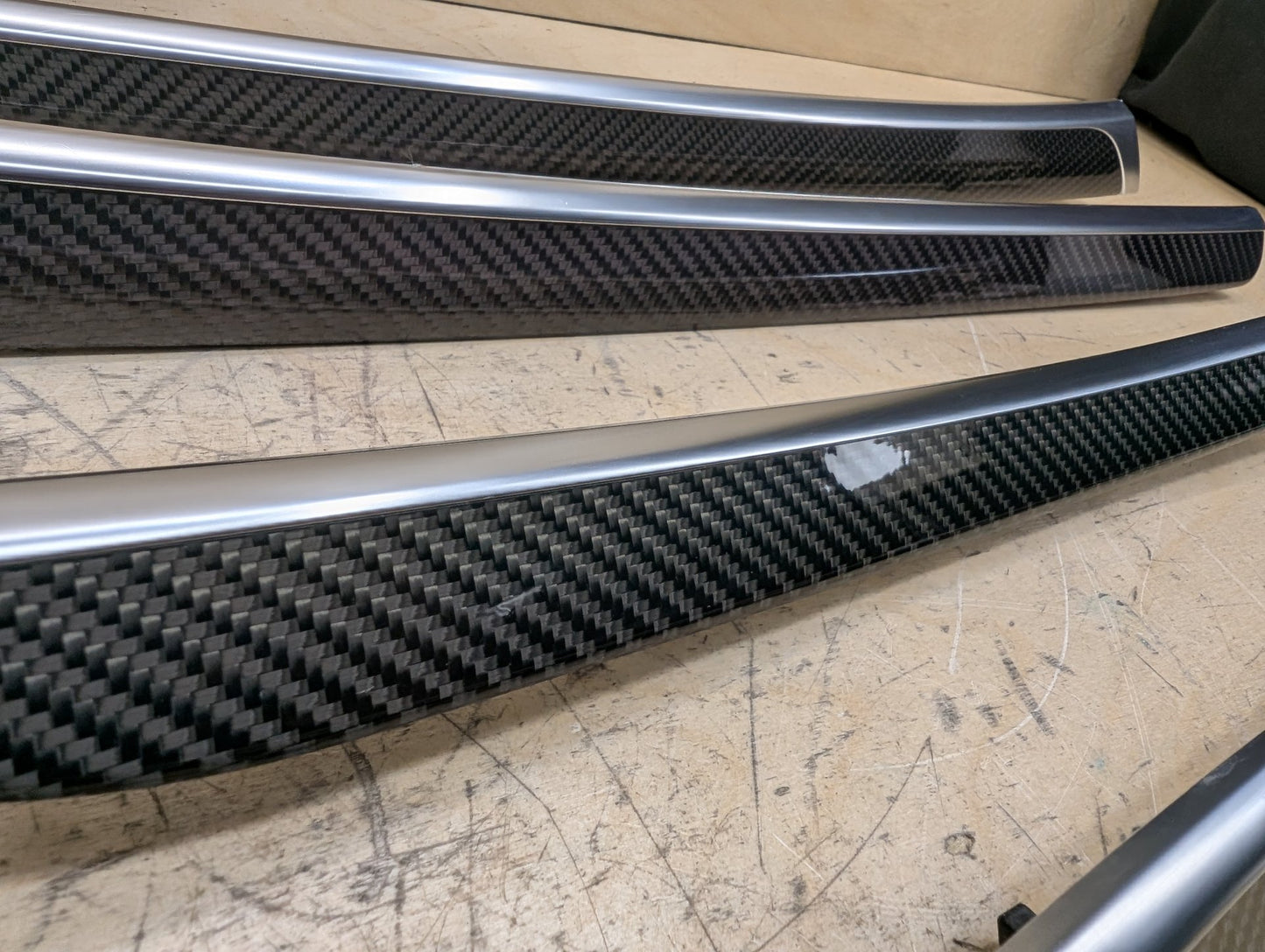 2011-2017 Audi RS5 Front Rear Center Console Door Interior Trim SET CARBON FIBER