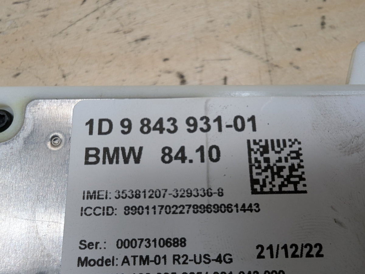 2019-2026 BMW X5 G05 Antenna Telematics Control Module 9843931 OEM