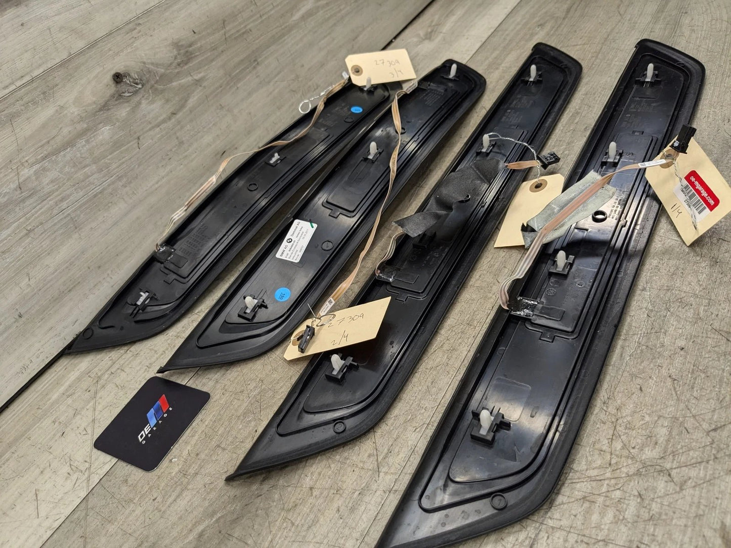 OEM BMW G30 M550 Front Rear Left Right Lighter Door Sill Plate Molding M Trim