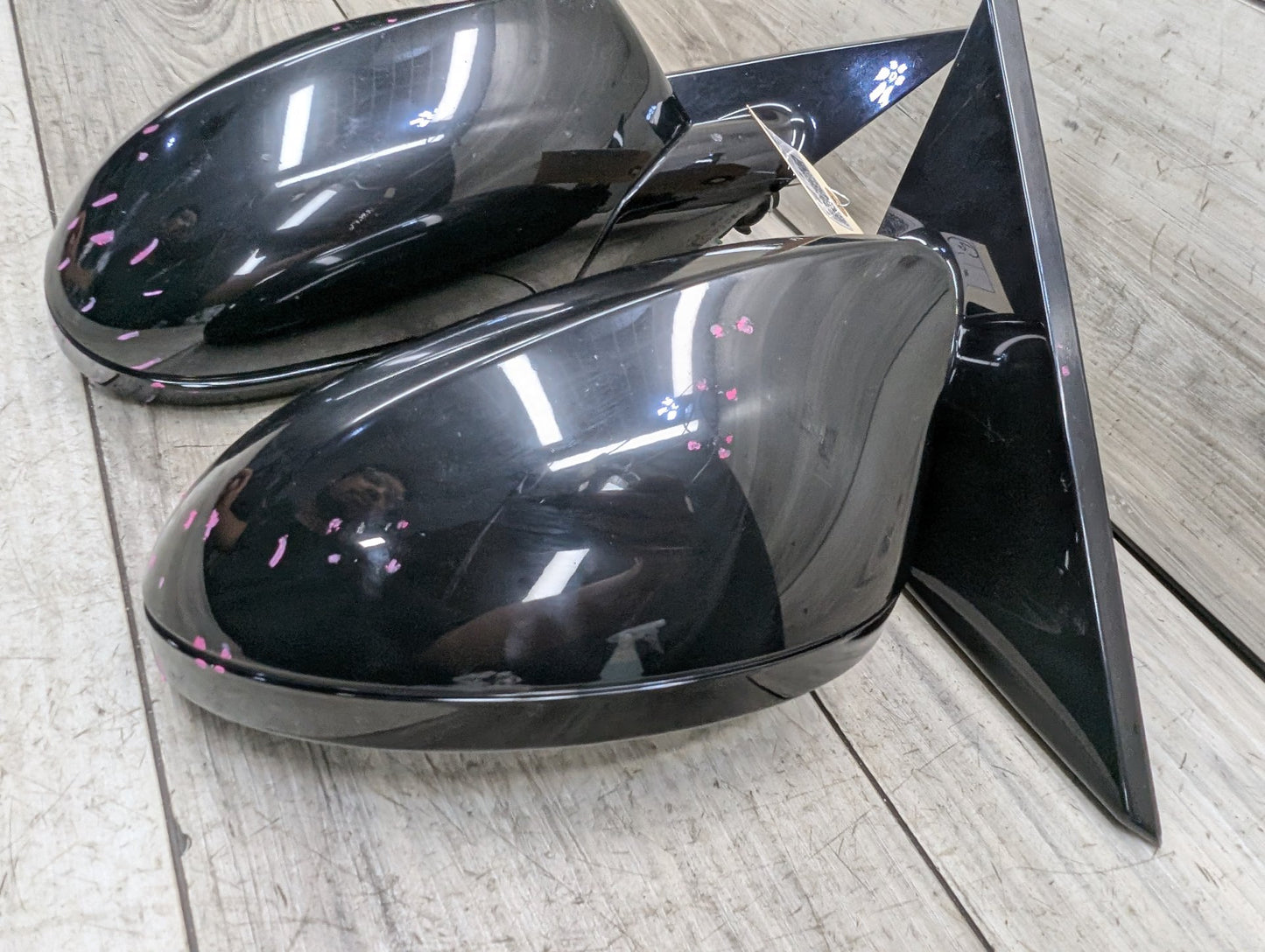 2008-2013 BMW 128i E82 Front Left Right Side Mirror Assembly BlackSET 7268305