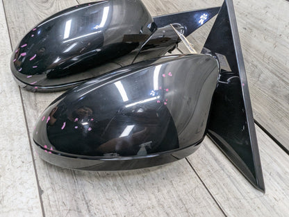2008-2013 BMW 128i E82 Front Left Right Side Mirror Assembly BlackSET 7268305