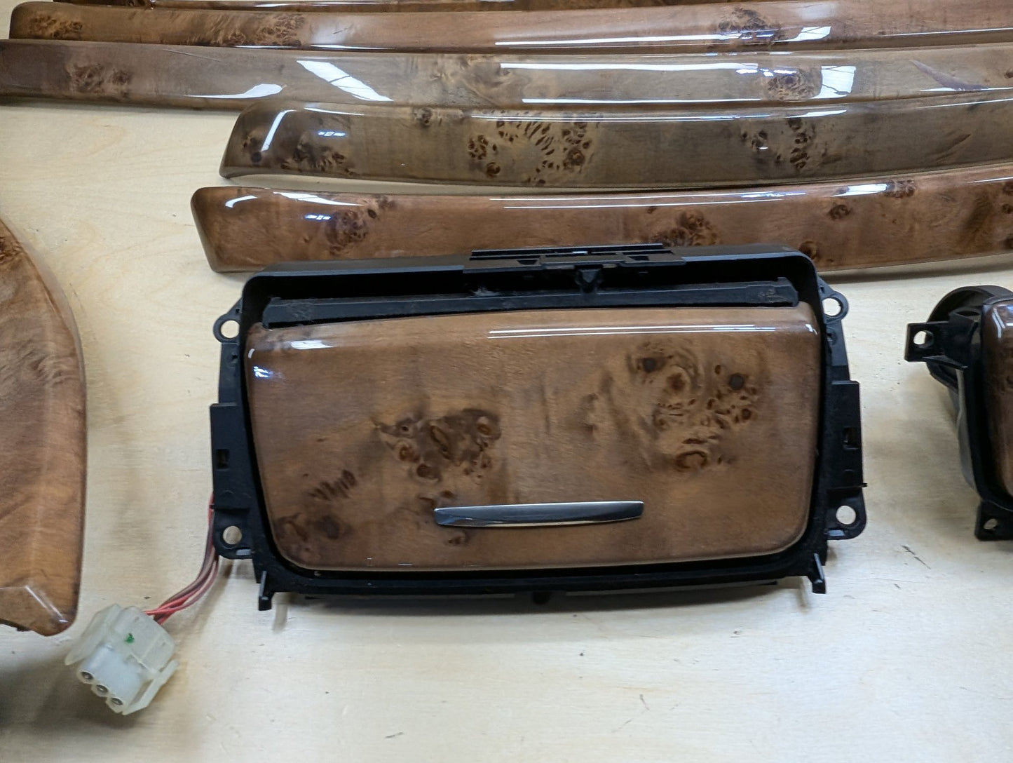 07-13 OEM BMW E99 335 Wood Burr Walnut Interior Trim Dash Panels Console SET