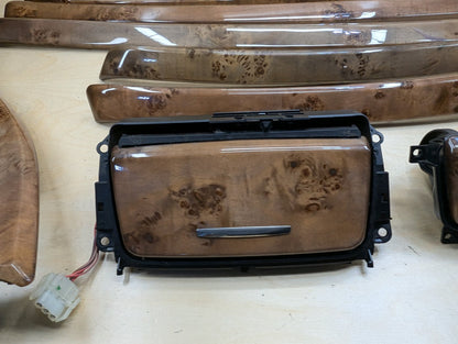 07-13 OEM BMW E99 335 Wood Burr Walnut Interior Trim Dash Panels Console SET