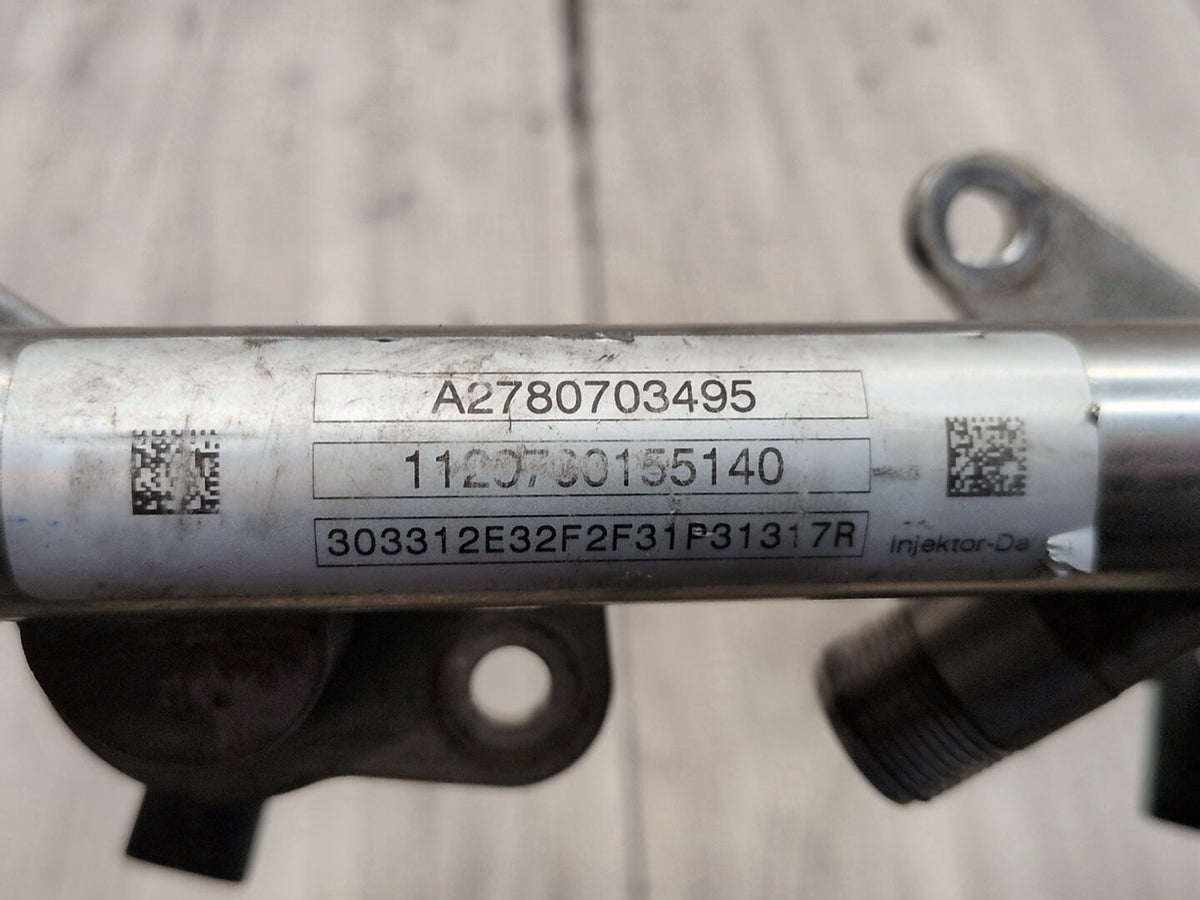 09-12 Mercedes-Benz W212 E550 M278 Engine Right Motor Fuel Injector Rail Line
