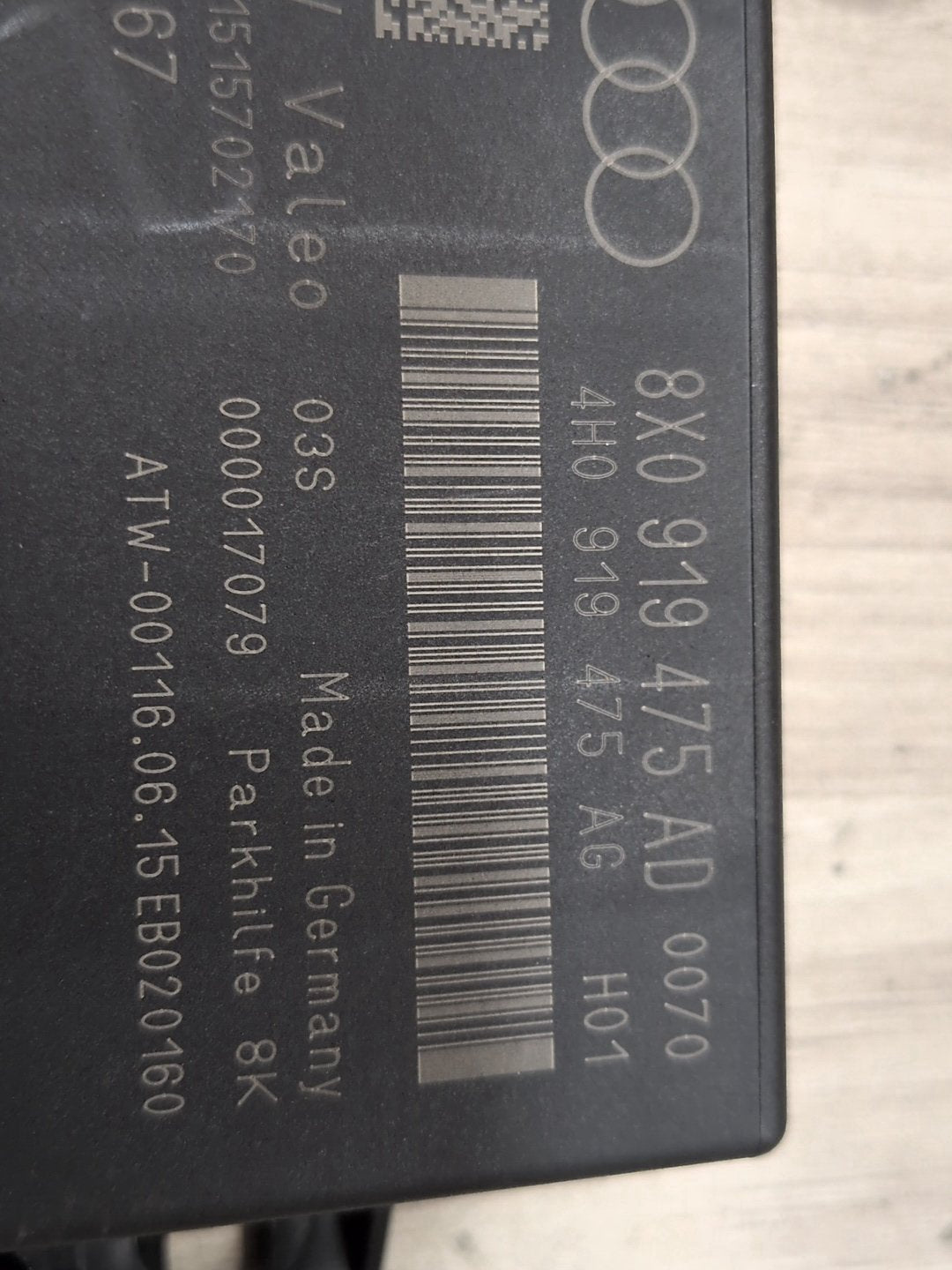 2015-2018 Audi Q3 8U PDC Park Assist Control Module 8X0919475AD