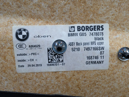 2019-2026 BMW X5 G05 Front Left or Right Seat Backside Panel Cover Bezel Trim 7497166 OEM