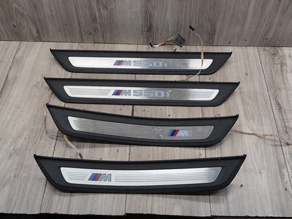 2017-2023 BMW M550i G30 Front Rear Left Right Scuff Plate Door Sill SET 8064905 OEM