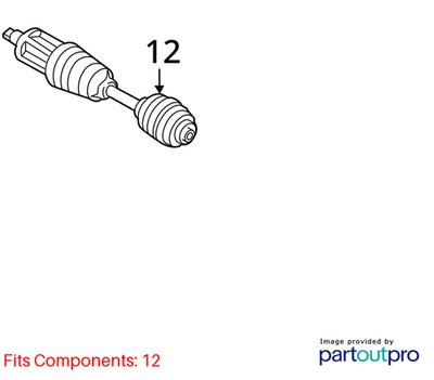 OEM BMW G20 G42 230iX M240iX 330iX M340iX Front Left Driver Output CV Axle Shaft