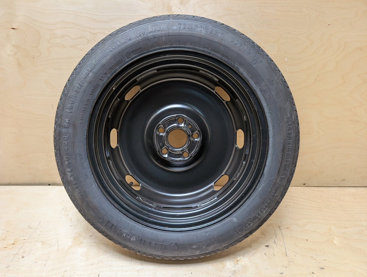 15-18 OEM Audi Q3 18x4 ET27.5 Emergency Spare Wheel Rim Tire PN: 5N0601027E